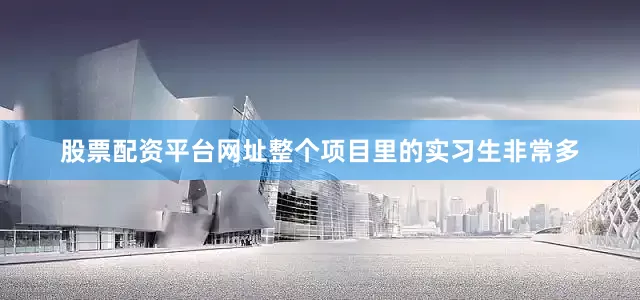 股票配资平台网址整个项目里的实习生非常多